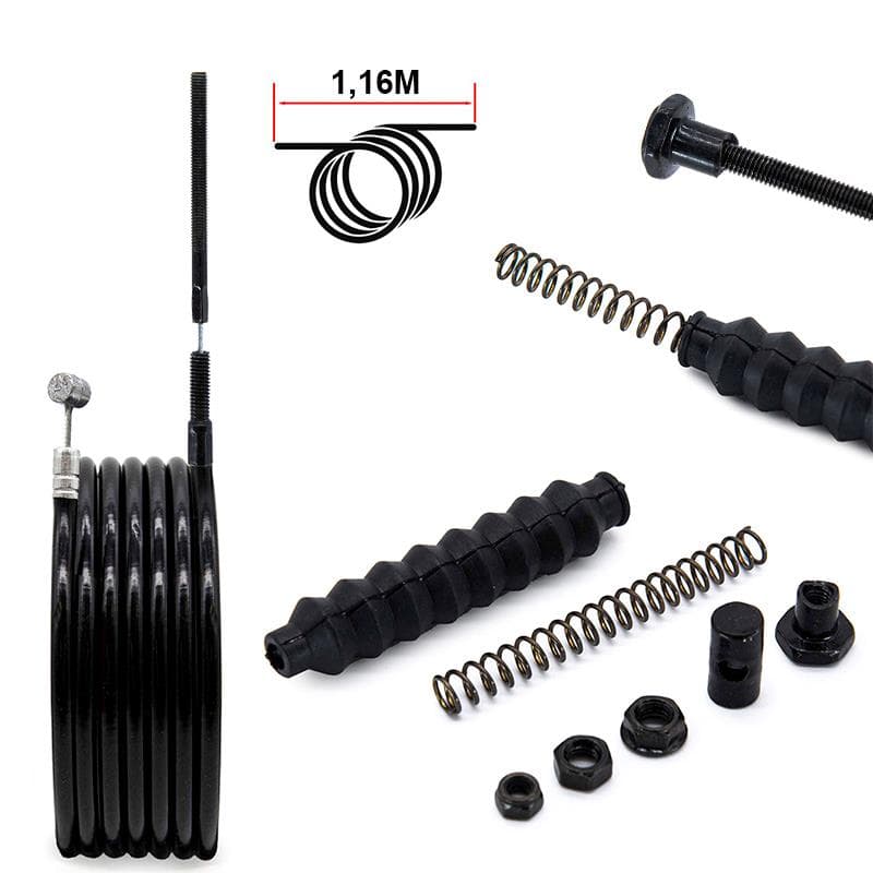 Schwarz Bremsmantel und Kabel 1,16m