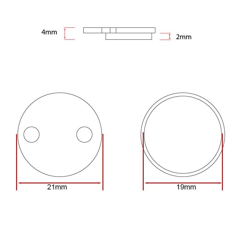 CS001-S Sinterbelag 20mm für Xiaomi [Ewheel] - 2 Sets