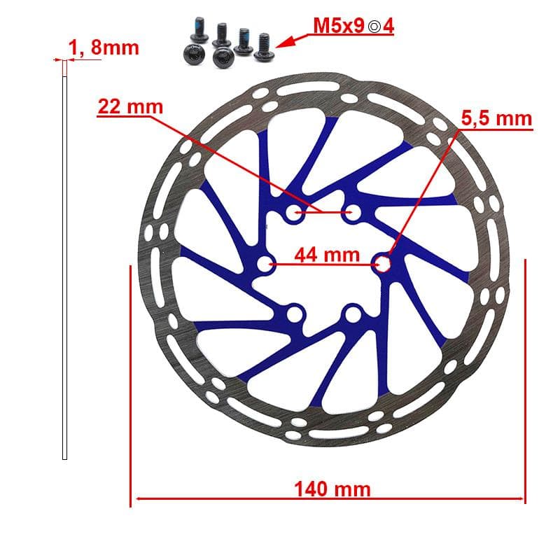 Bremsscheibe EWD002 140mm 6H blau