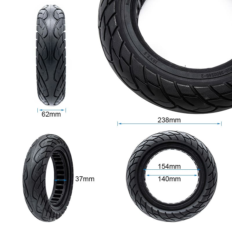 20er-Pack ultraleichter Vollreifen 10x2,5-6,1/B34