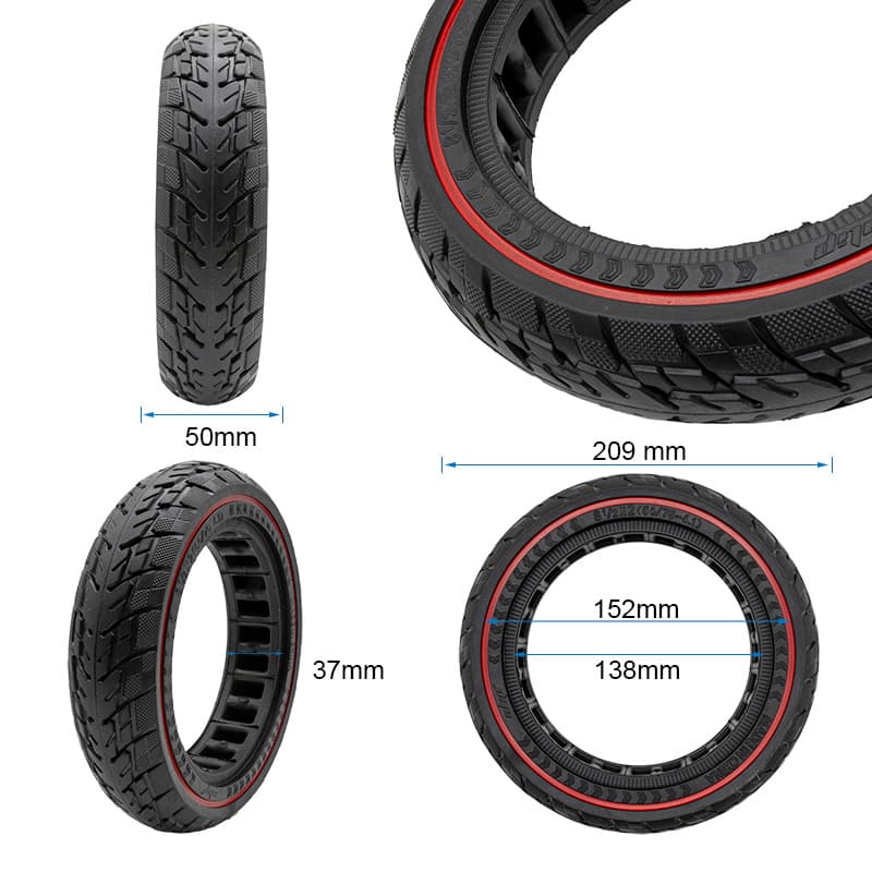 Vollgummirad Offroad 8,5x2 (50/75-6,1) rot