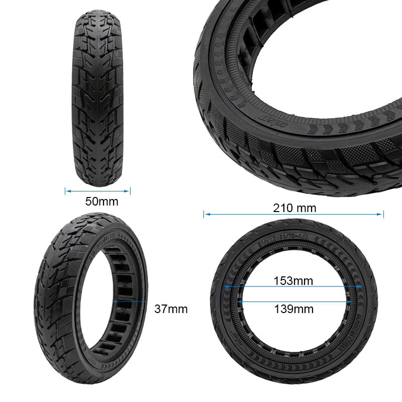 Vollgummirad Offroad 8,5x2 (50/75-6,1) schwarz
