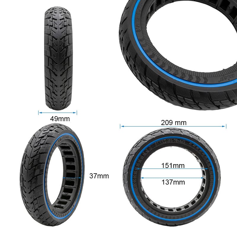 Vollgummirad Offroad 8,5x2 (50/75-6,1) blau