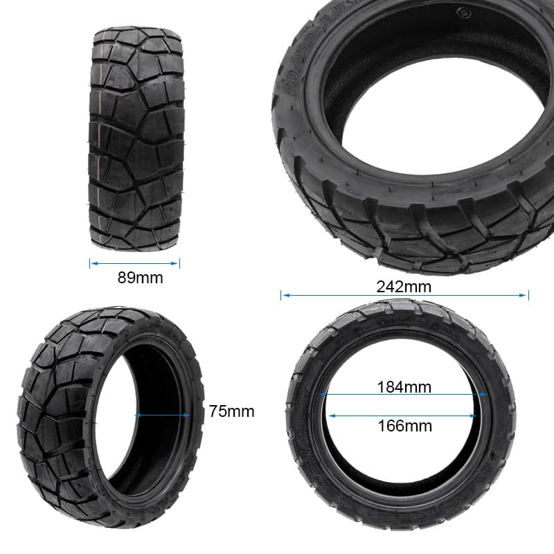 Tubeless-Reifen 80/50-6.5 Ewheel Rhinotrack Runflat