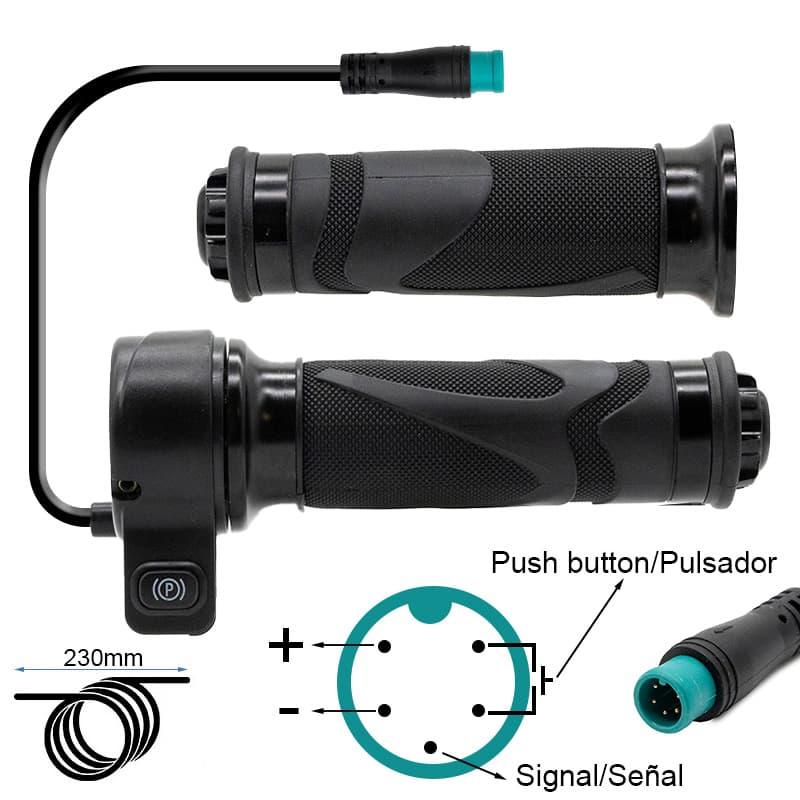 Gasgriff mit Druckknopf - wasserdichter Stecker