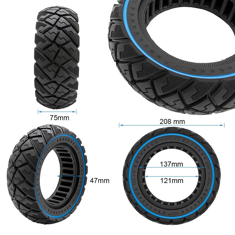 Offroad-Vollreifen 9x3-5,5 blau