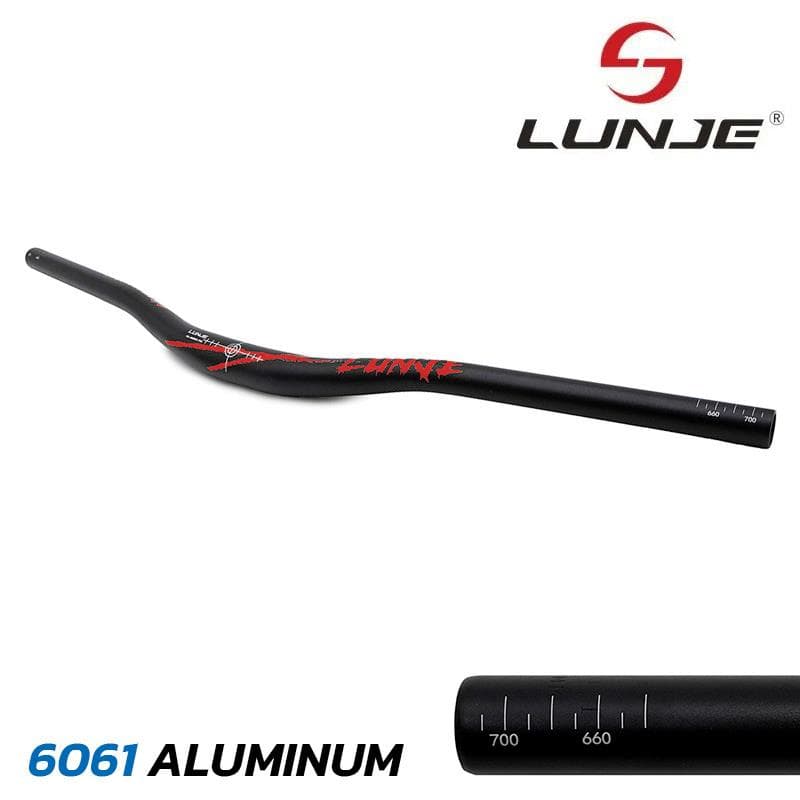 720mm Lenker mit 25mm Erhöhung Schwarz-Rot