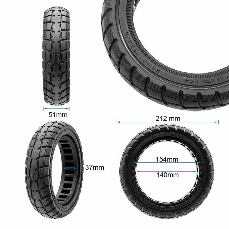 Ultraleichtes Geländevollrad 230x50 / 9x2-6,1/B34 - Schwarze Linie [Ewheel]