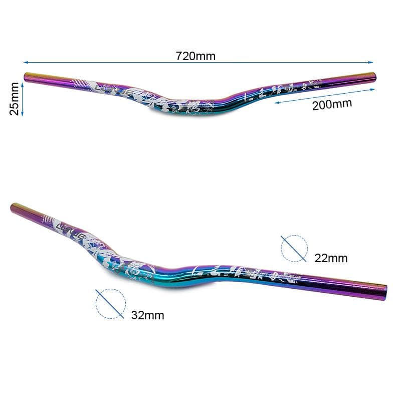 Lenker 720 mm mit 25 mm Erhöhung, mehrfarbig