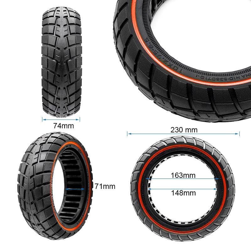 Offroad-Ultraleichtvollrad 10x2,75-6,5/B55 - rote Linie [Ewheel]