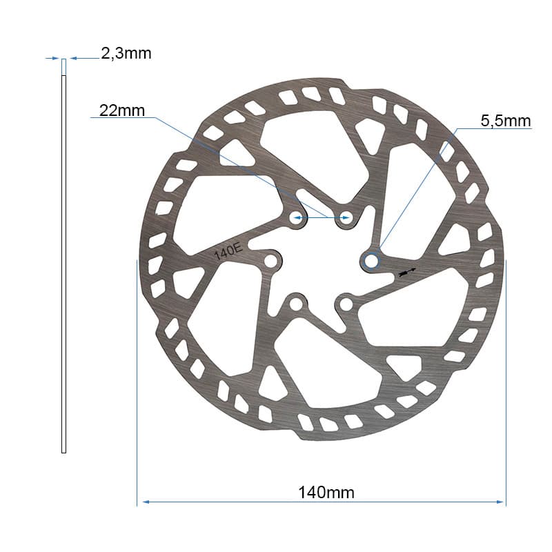 Bremsscheibe EWD004 - 140mm (2,3mm Dicke)