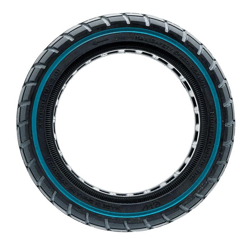 Ultraleichtes Vollgummirad Offroad 230x50 / 9x2-6,1/B34 - blaue Linie [Ewheel]