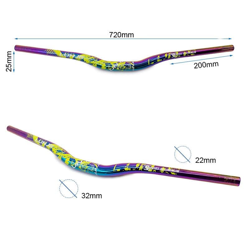 Lenker 720mm mit 25mm Steigung mehrfarbig 2