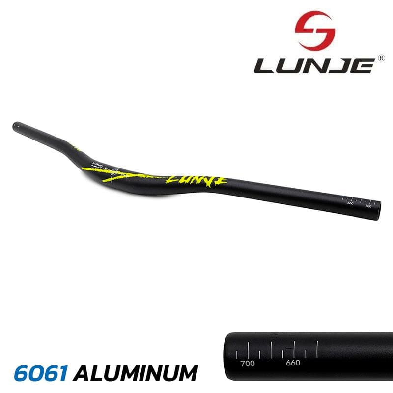 Handlebar 720mm with rise 25mm black-green
