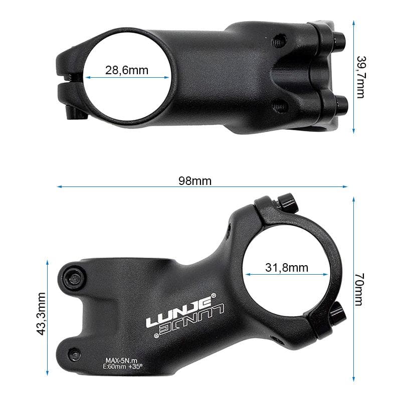 Vorbauten für Lenker mit 31,8mm EWPM-004 mit 35º Anstieg