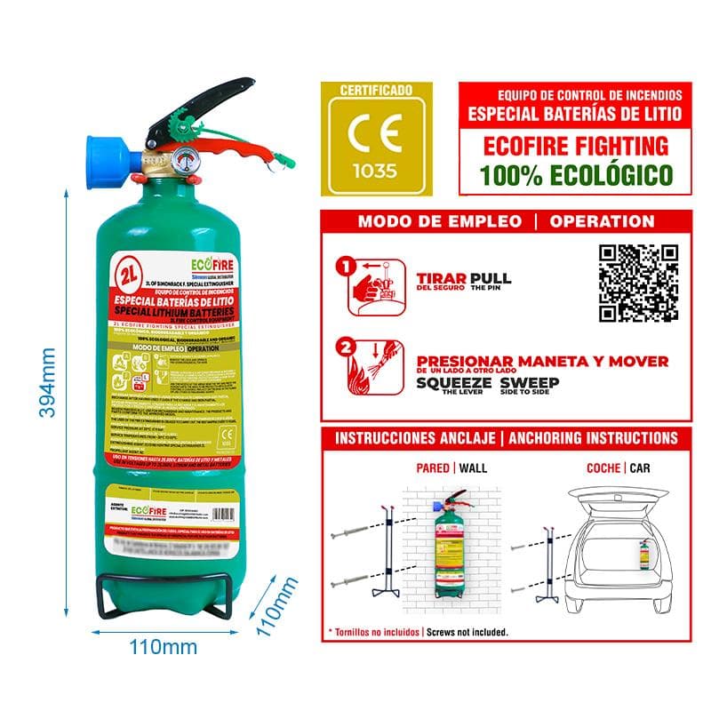 Dielektrischer Feuerlöscher für Batterien