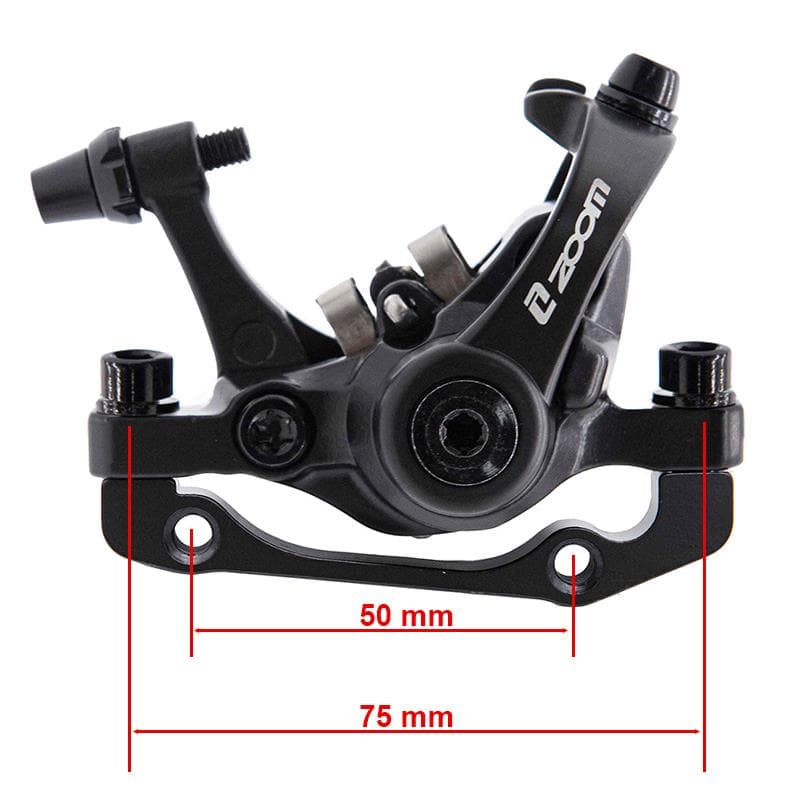 Bremssattel DB680/RT004-M01 mechanisch L 70mm schwarz [Zoom] - Mit Halterung F160/R140