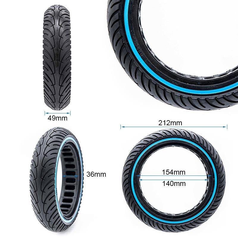 Ultraleichtes Vollrad 8,5x2-6,1/B34 - blaue Linie [Nedong]