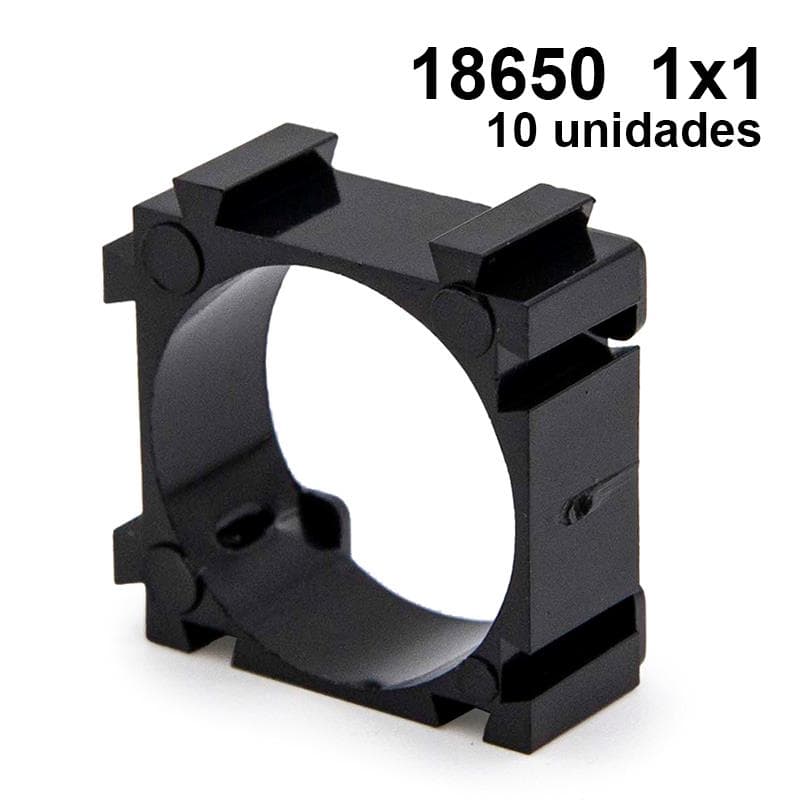 18650 Zellenhalter 1x1 – 10 Stück