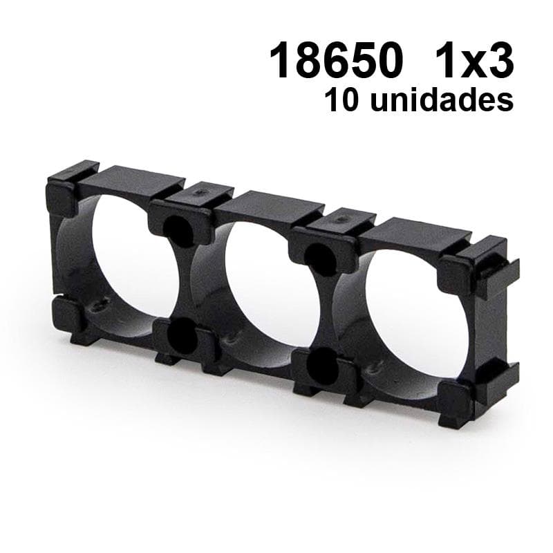 18650 Zellenhalter 1x3 – 10 Stück