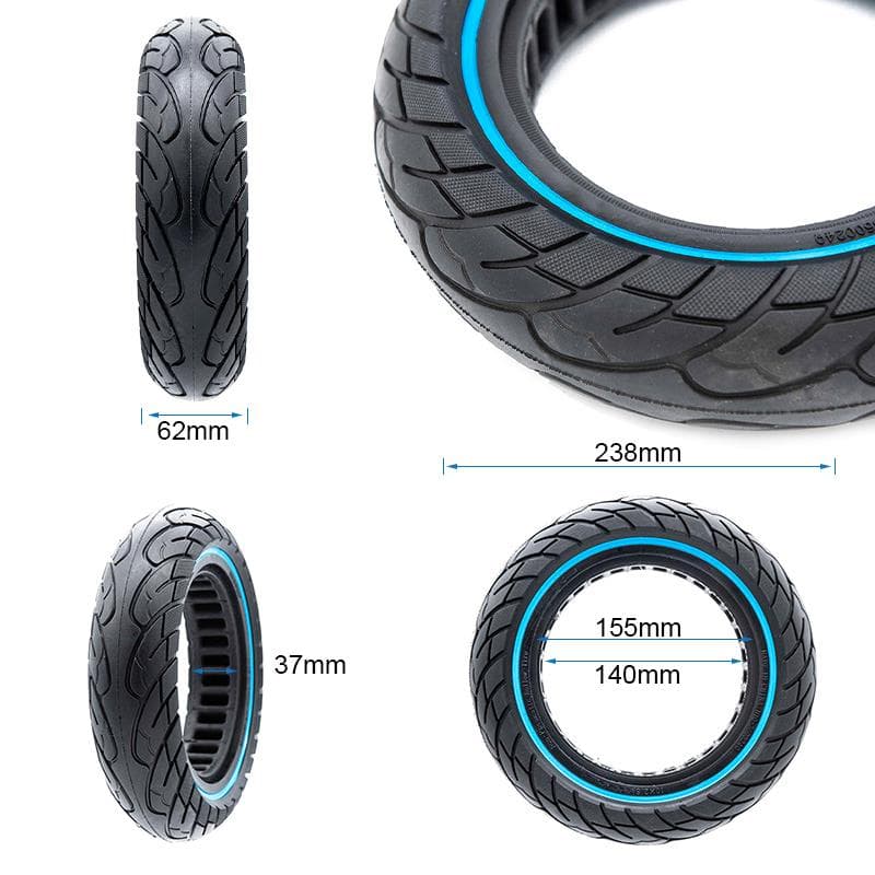 Ultraleichtes Vollrad 10x2,5-6,1/B34 - Blaue Linie [Nedong]