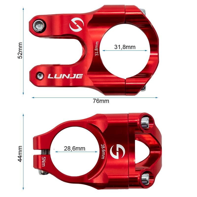 Lenker Vorbau für 31,8mm EWPM-002 Rot