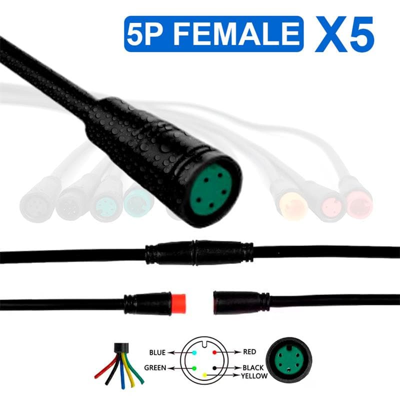Wasserdichter Stecker 8mm 5 Polig- 5F