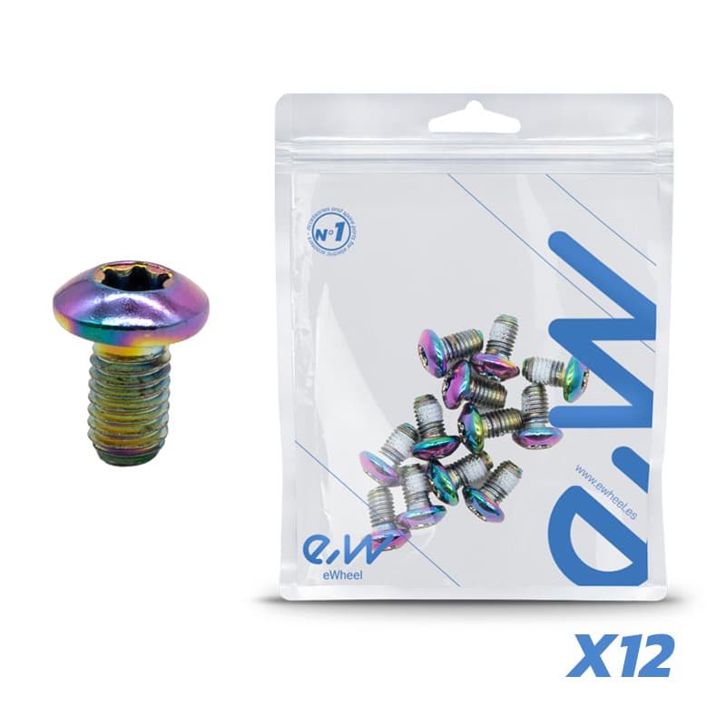 Bunter Schraubensatz M5x10 für Bremsscheiben - 12 Stück