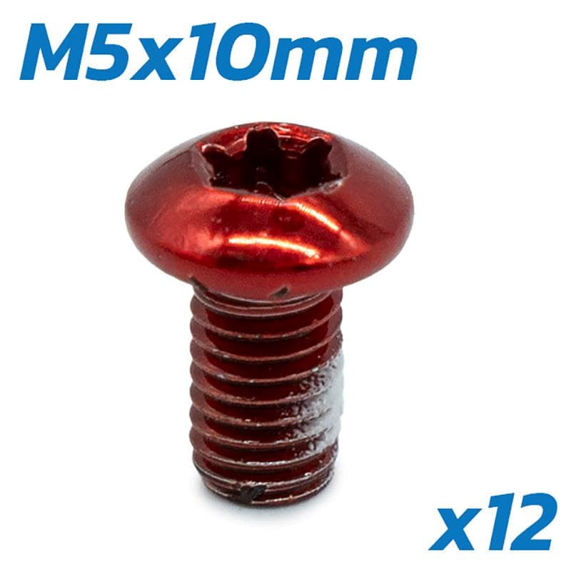 Rote Schraube M5x10 für Bremsscheiben - 12 Stk