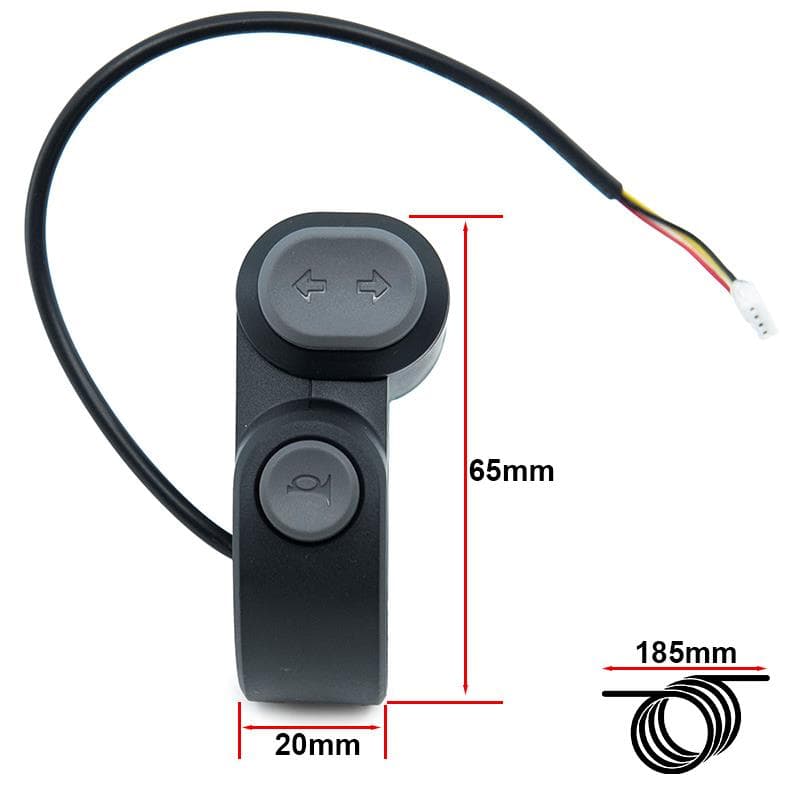 Tastensatz mit Blinker und Hupe mit JST ZH 20 cm Anschluss Ninebot MAX G2 E