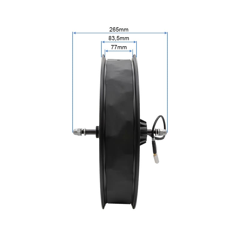 Hinterradfelge 20x4,0 mit Motor 250W 80Nm COMMANDO/NAVY